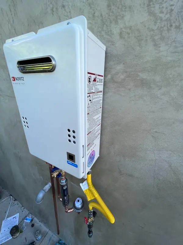 Tankless water heater installation for Coast Village homes